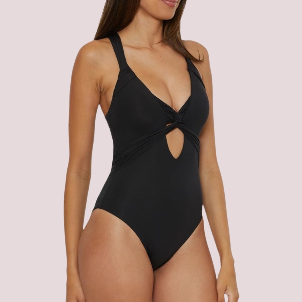 NWT BECCA Color Code Twist Cut-Out One Piece Swimsuit - Picture 2 of 7